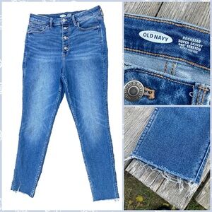 Old Navy Extra High Rise Rockstar Super Skinny Jeans Size 12